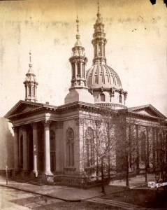 A Picture of the Original Sanctuary on the Corner of 18th and Arch St.